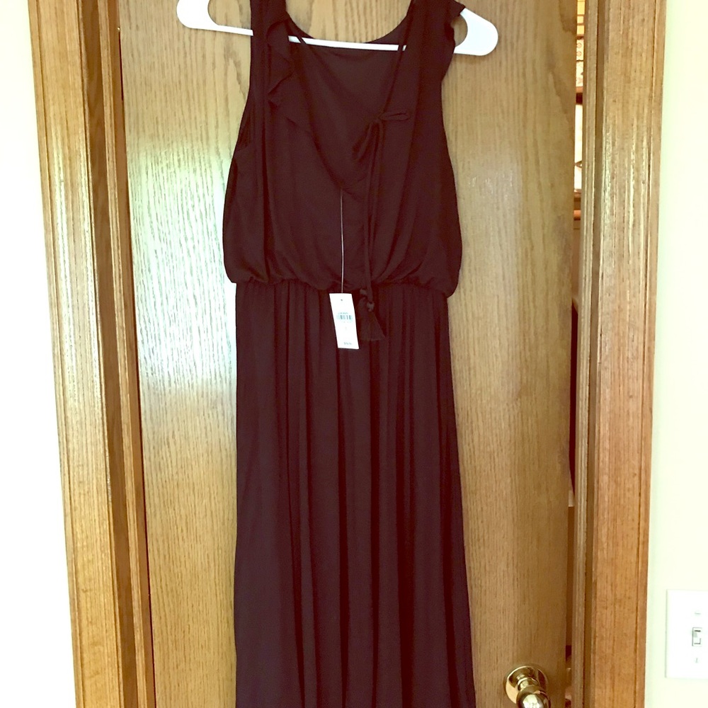 NWT black Anne Taylor Loft jersey dress, TTS.